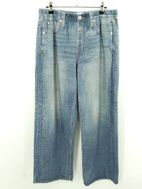 rag & bone Miramar Pull On Wide Leg Jeans L Blue